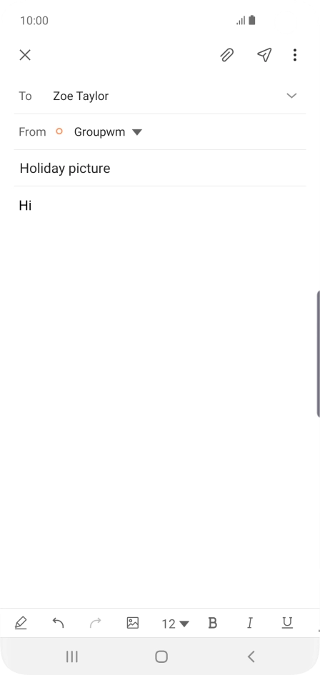 Press the attachment icon.