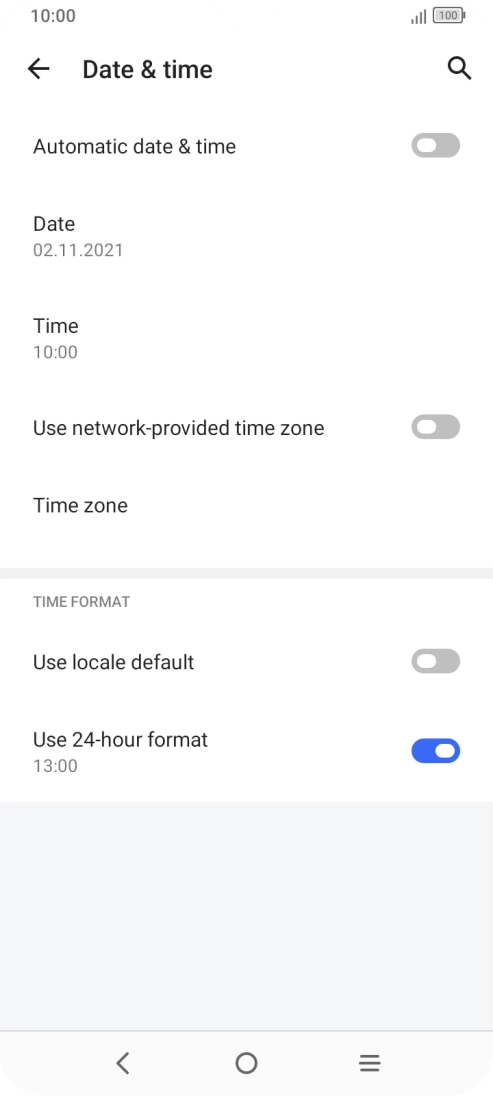 Press the indicator next to 