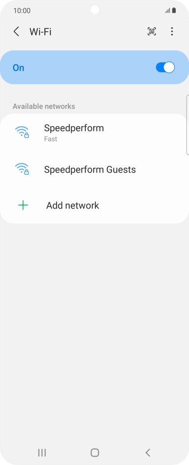 Press the required Wi-Fi network.