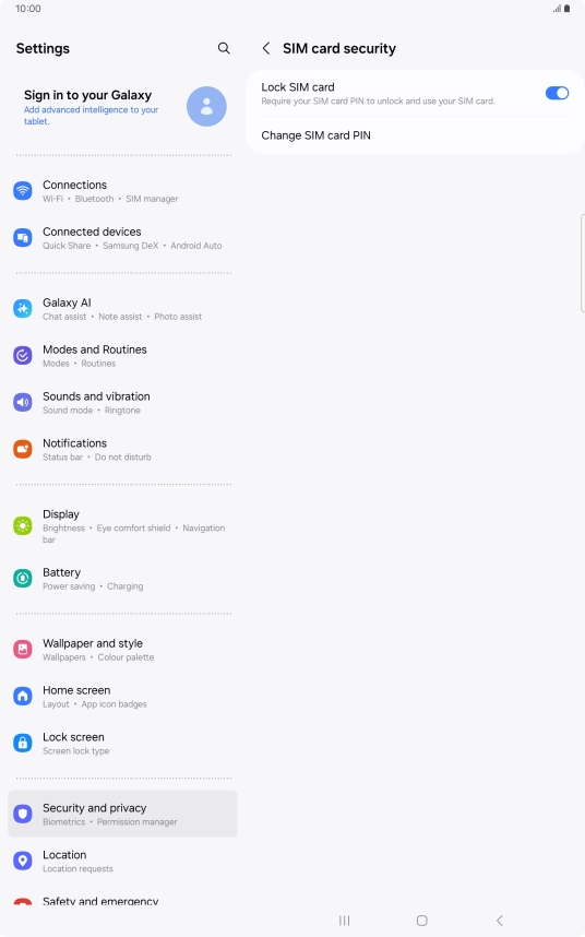 Press the indicator next to 