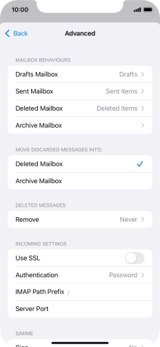 Press the indicator next to 