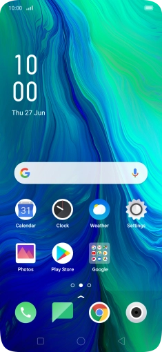 Slide two fingers downwards starting from the top of the screen.