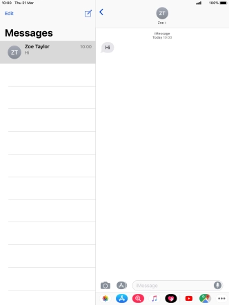 Press the Home key to return to the home screen.