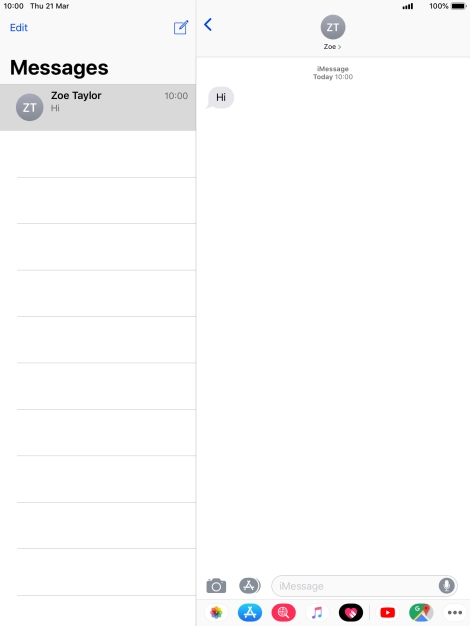 Press the Home key to return to the home screen.