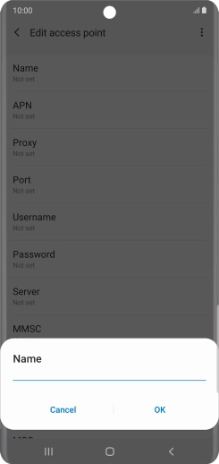 Key in EE MMS and press OK.