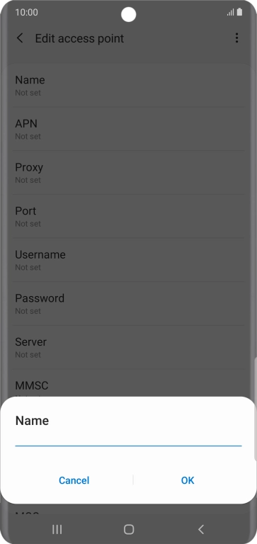 Key in EE MMS and press OK.