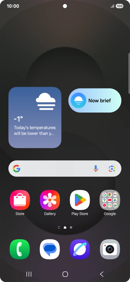 Slide your finger downwards starting from the top right side of the screen.