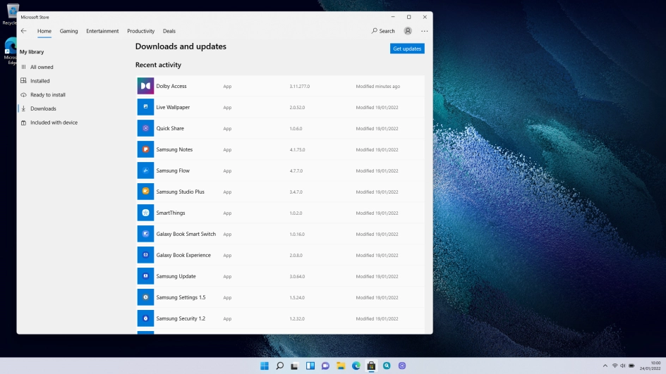 Click Get updates and wait while your apps are updated.
