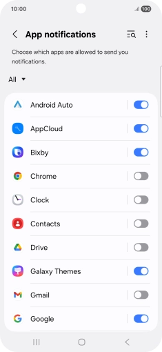 Press the drop down list.
