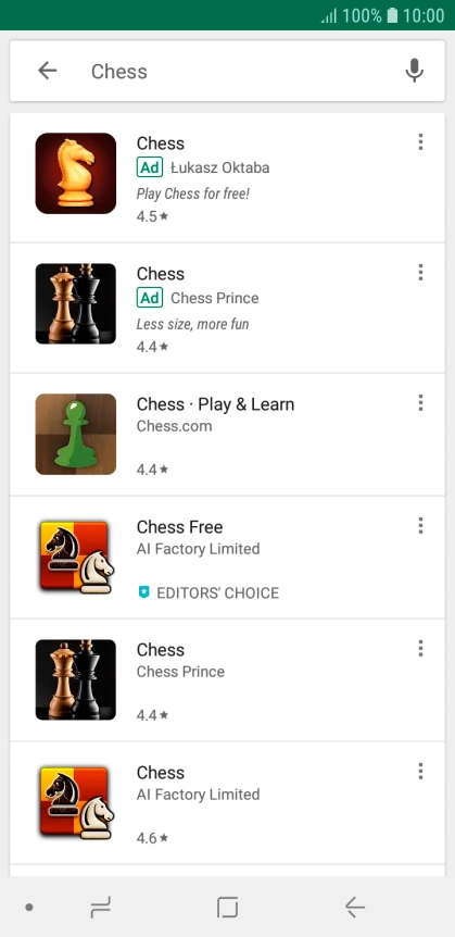 Press the required app.