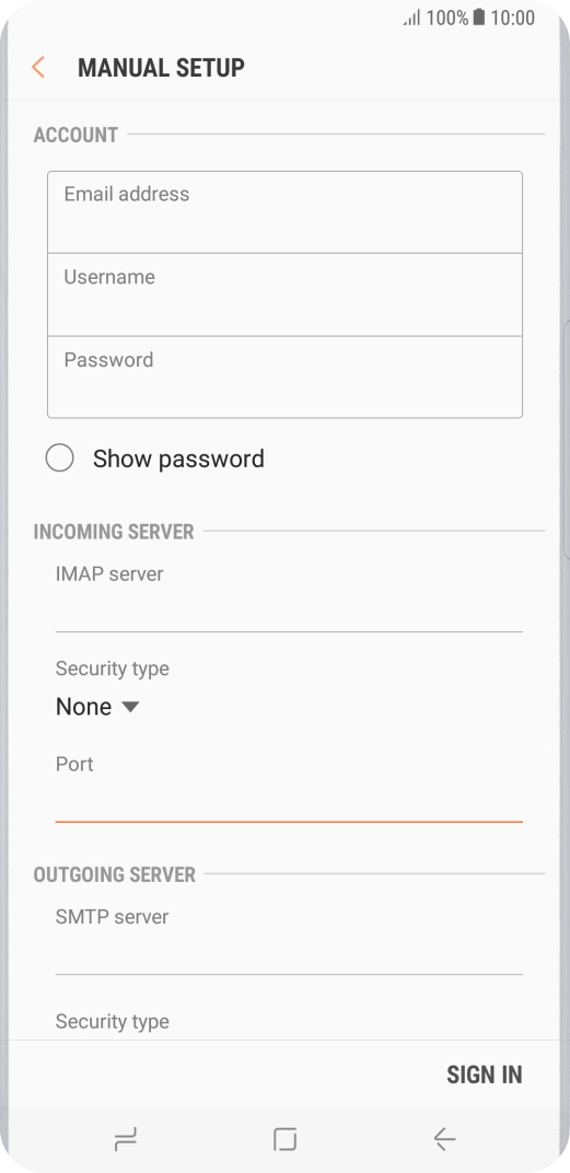 Press the field below 
