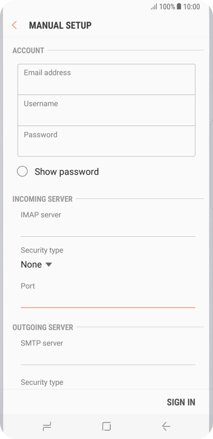 Press the field below 