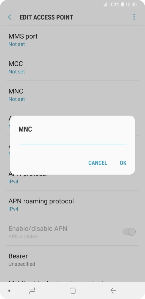 Key in 33 and press OK.
