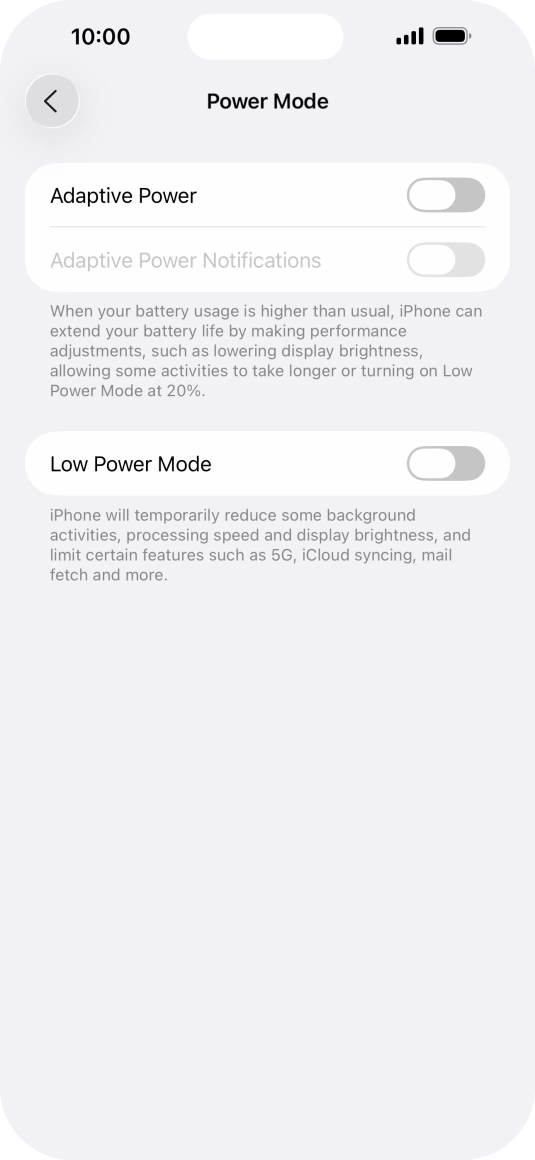 Press the indicator next to 