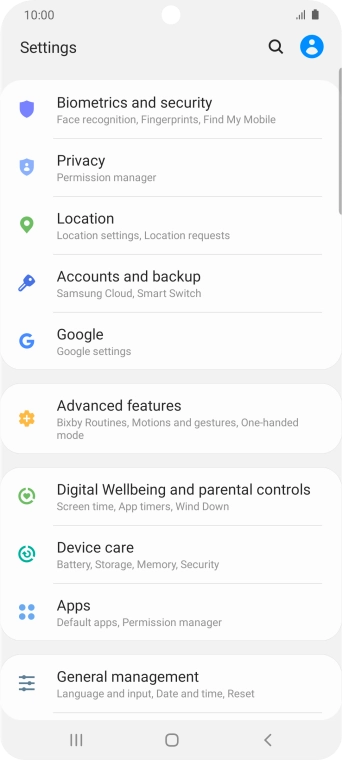Press Accounts and backup.