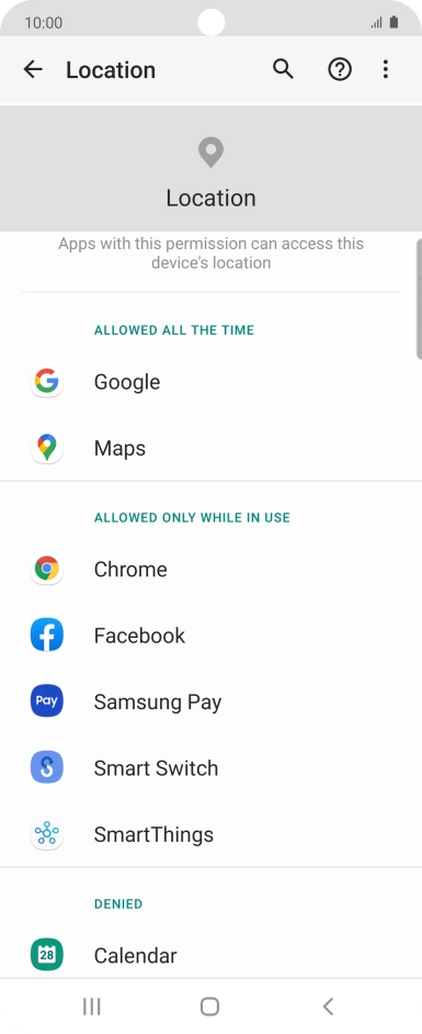 Press the required app.