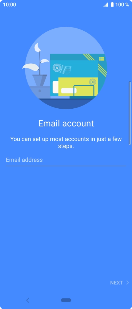Press Email address and key in your email address.