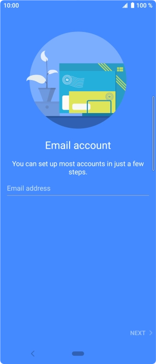 Press Email address and key in your email address.