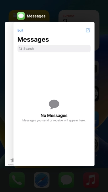 Slide upwards on the required application to end it.