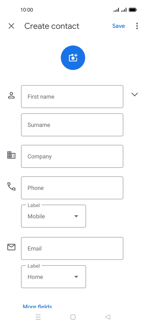 Press First name and key in the required first name.