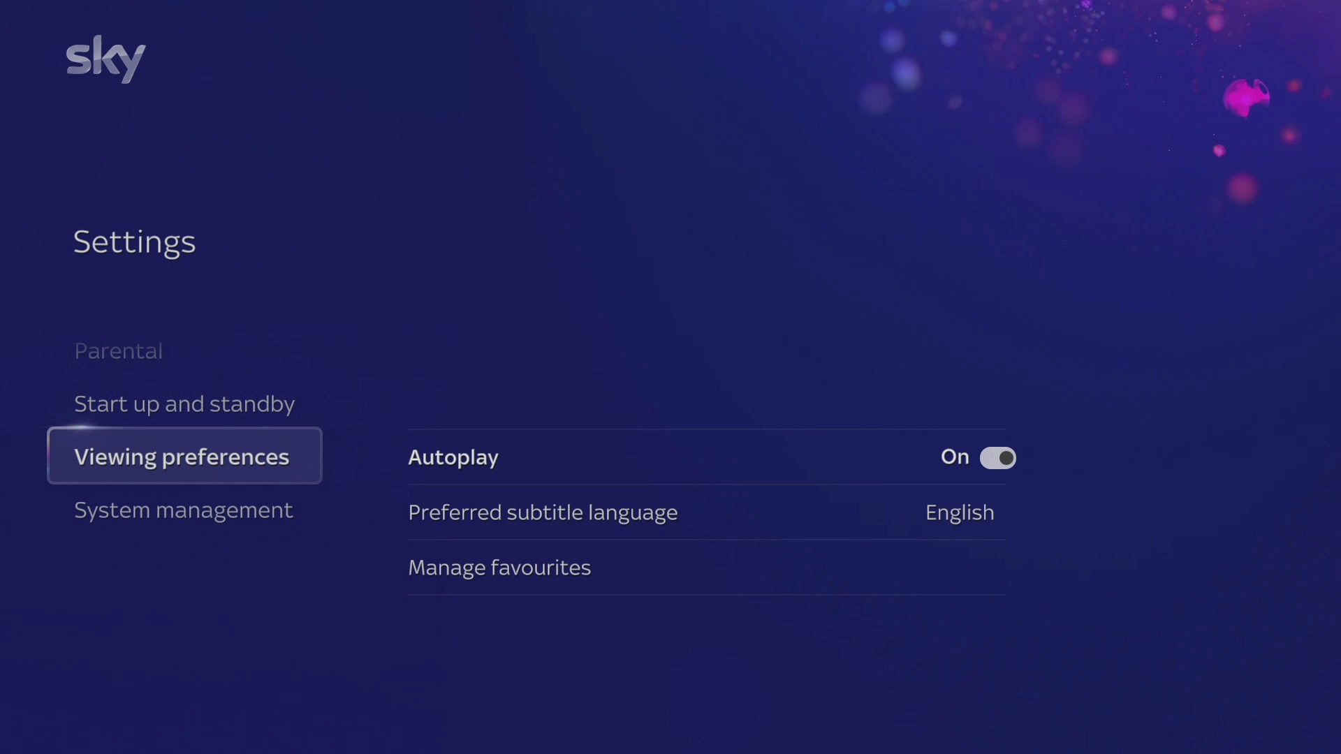 Select Preferred subtitle language.