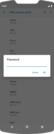 Key in secure and press OK.