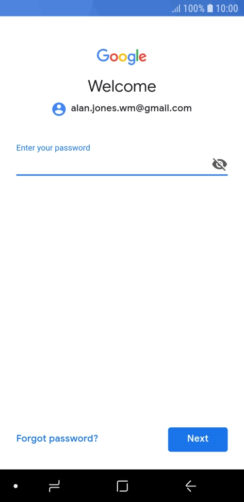 Press the field below 