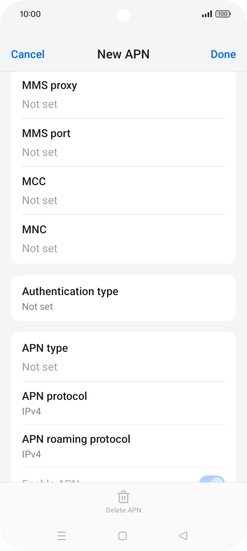 Press the field below 