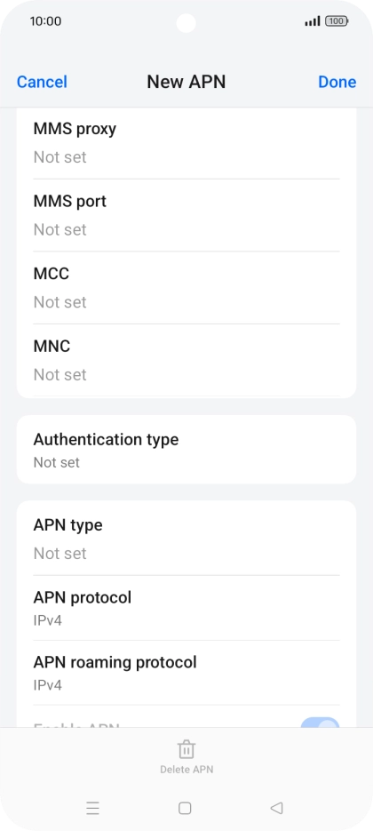 Press the field below 