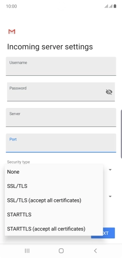 Press None to turn off the function.