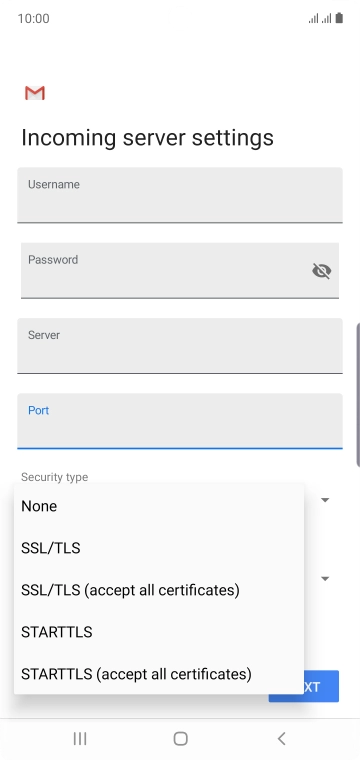 Press None to turn off the function.