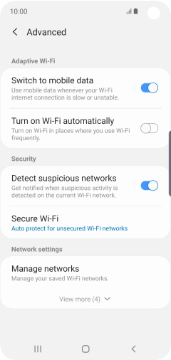Press the indicator next to 