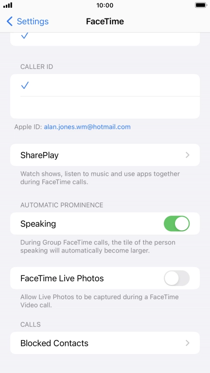 Press the indicator next to 
