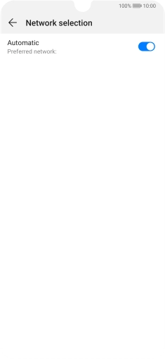 If you want to select a network manually, press the indicator next to 