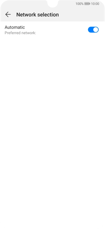 If you want to select a network manually, press the indicator next to 