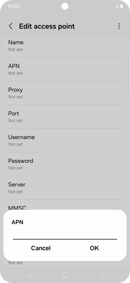 Key in everywhere and press OK.