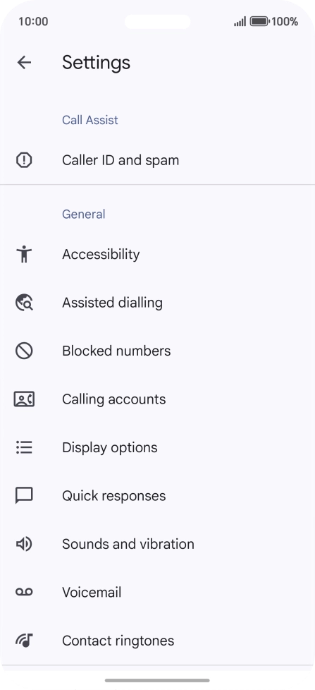 Press Calling accounts.