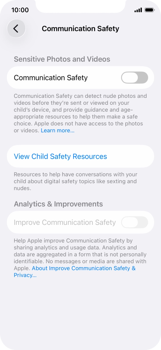 Press the indicator next to 
