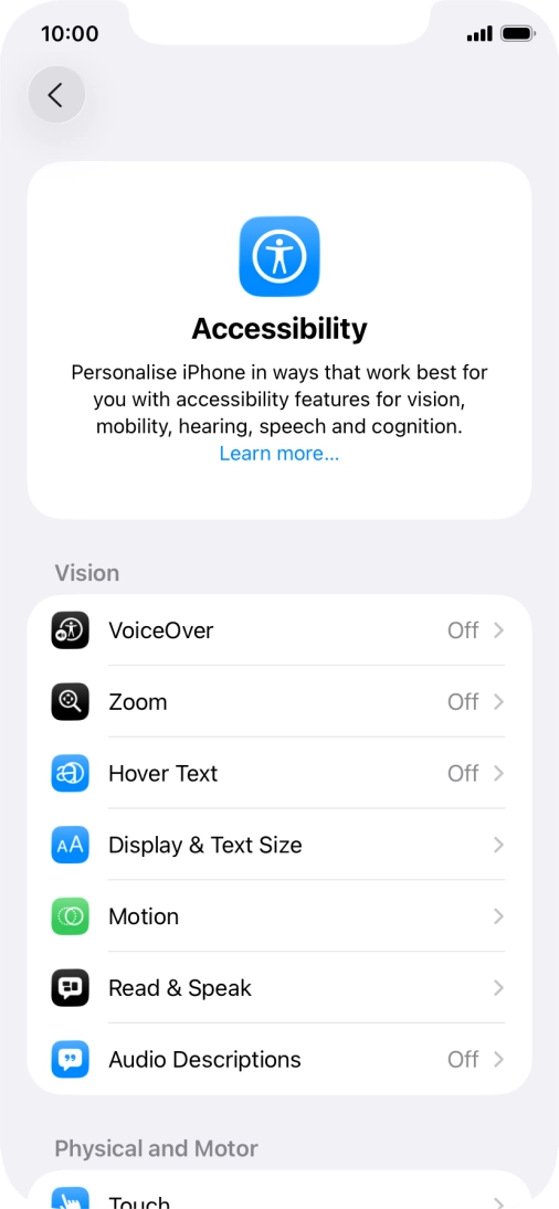 Press the required category below 