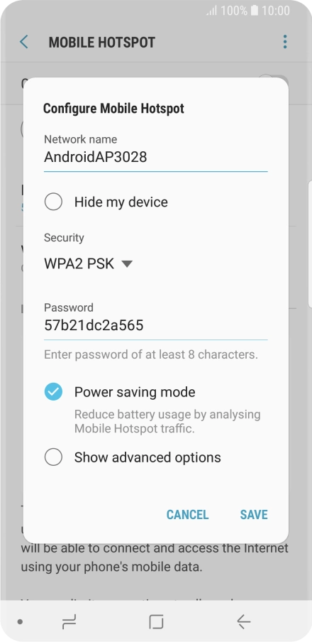 Press the field below 