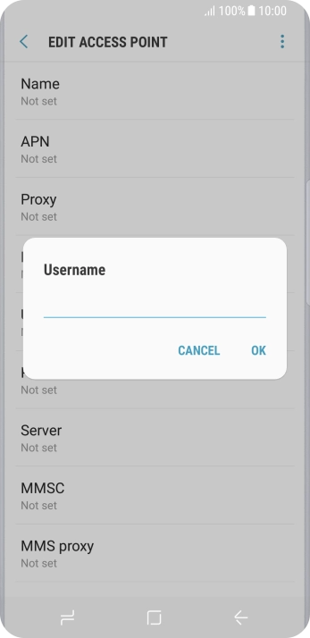 Key in eesecure and press OK.