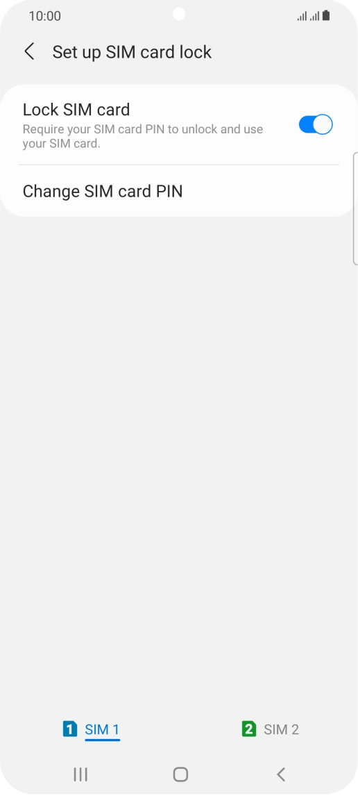 Press the required SIM.