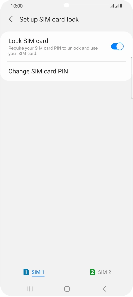 Press the required SIM.