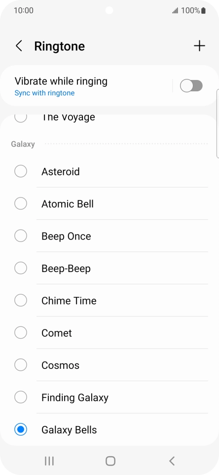 Press the add ring tone icon.