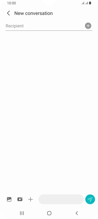 Press the search field and key in the first letters of the recipient's name.