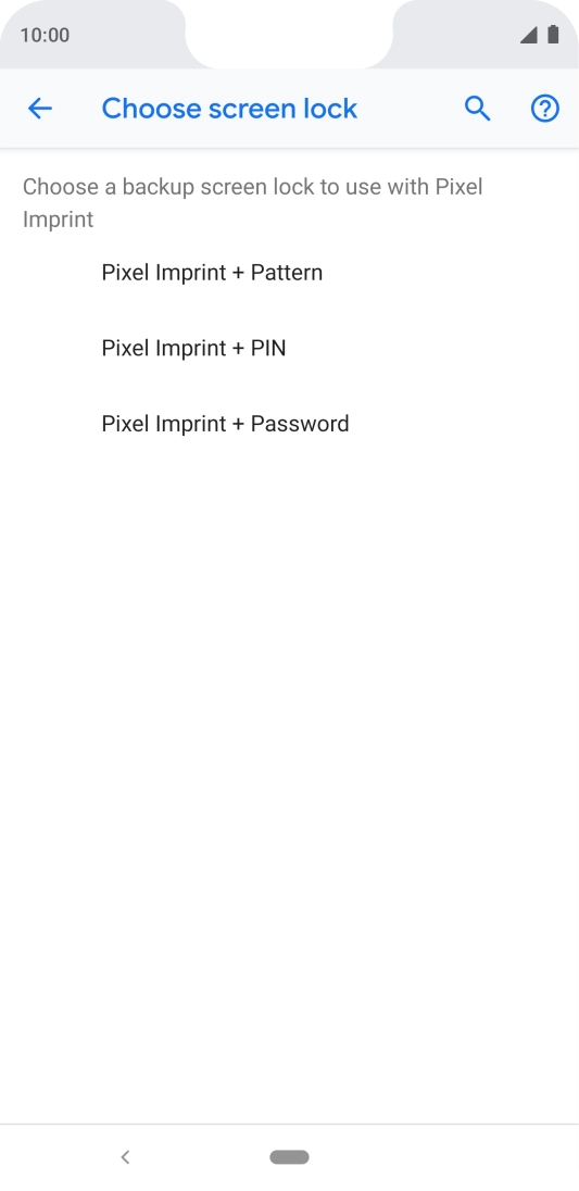 Press the required phone lock code and follow the instructions on the screen to create an additional phone lock code.
