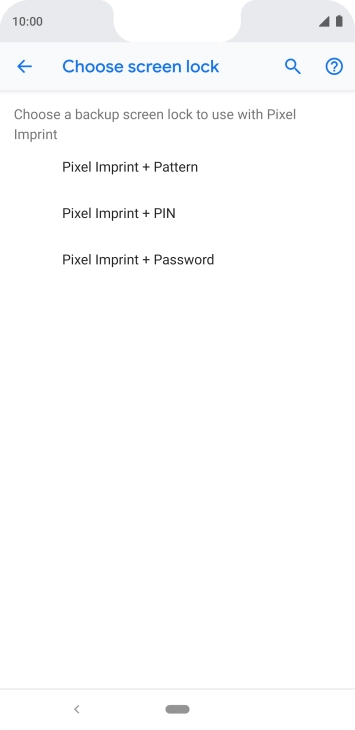 Press the required phone lock code and follow the instructions on the screen to create an additional phone lock code.