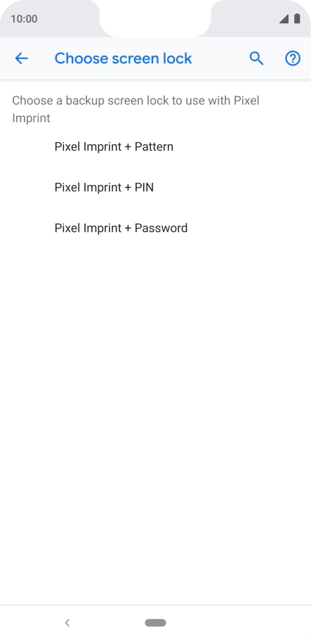 Press the required phone lock code and follow the instructions on the screen to create an additional phone lock code.