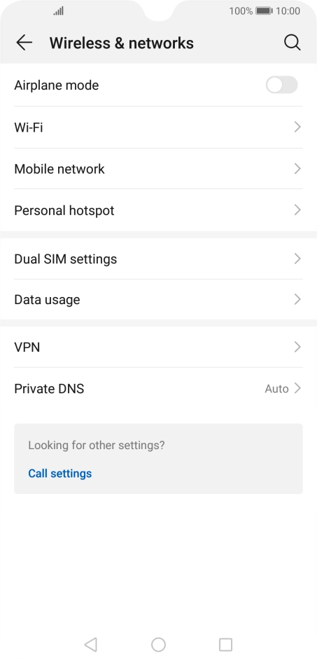 Press Mobile network.