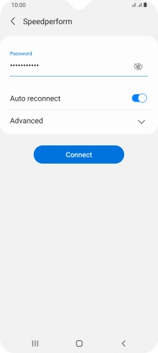 Key in the password for the Wi-Fi network and press Connect.